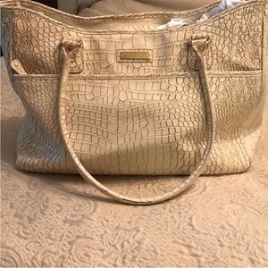 Extra Large Etienne Aigner tote bag - faux reptile texture. Tons of room!